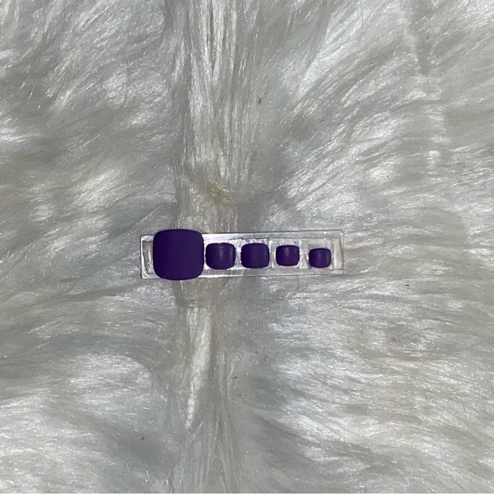 20pcs Matte Purple Toe Press on Nails - Picture 3 of 13